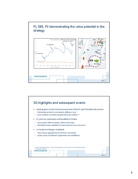 THIRD QUARTER 2014 – Rocksource – slide 3