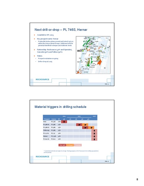 THIRD QUARTER 2014 – Rocksource – slide 8