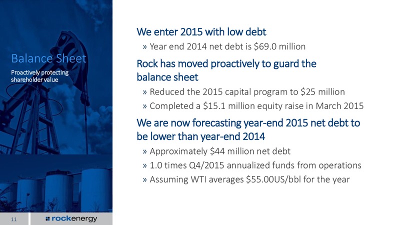 INVESTOR PRESENTATION – Rock Energy Inc. – slide 10