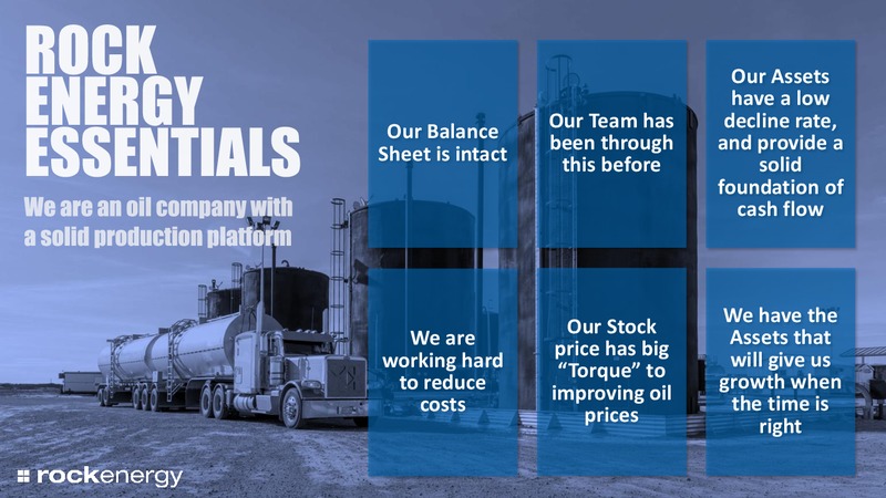 INVESTOR PRESENTATION – Rock Energy Inc. – slide 32