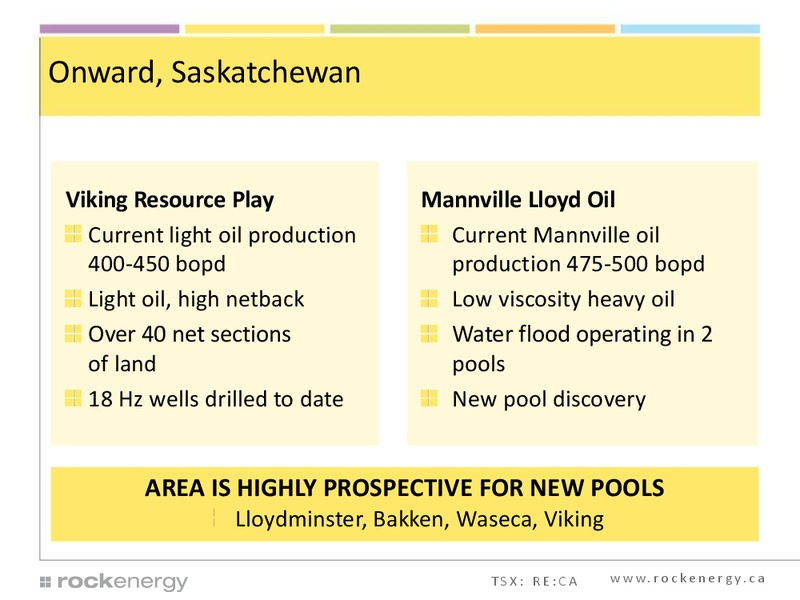Investor Presentation – Rock Energy Inc. – slide 13