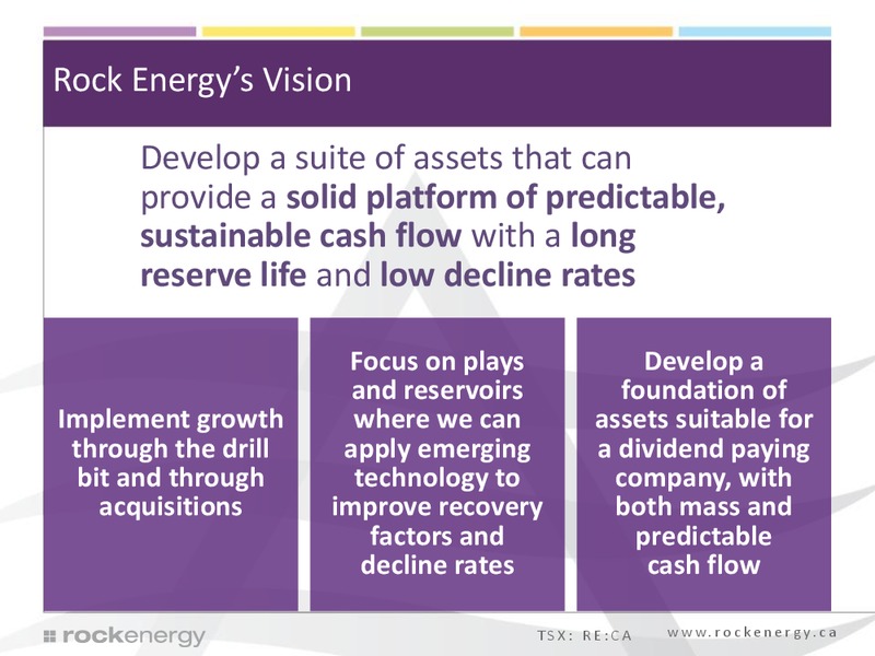 INVESTOR PRESENTATION – Rock Energy Inc. – slide 2