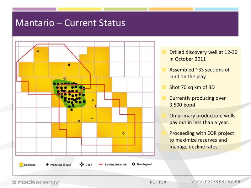 CORPORATE PRESENTATION – Rock Energy Inc. – slide 6