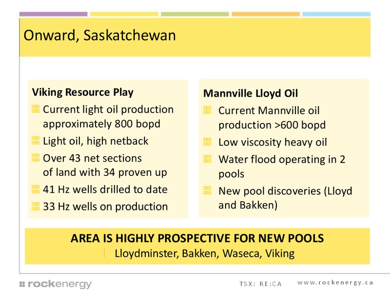 Investor Presentation – Rock Energy Inc. – slide 10