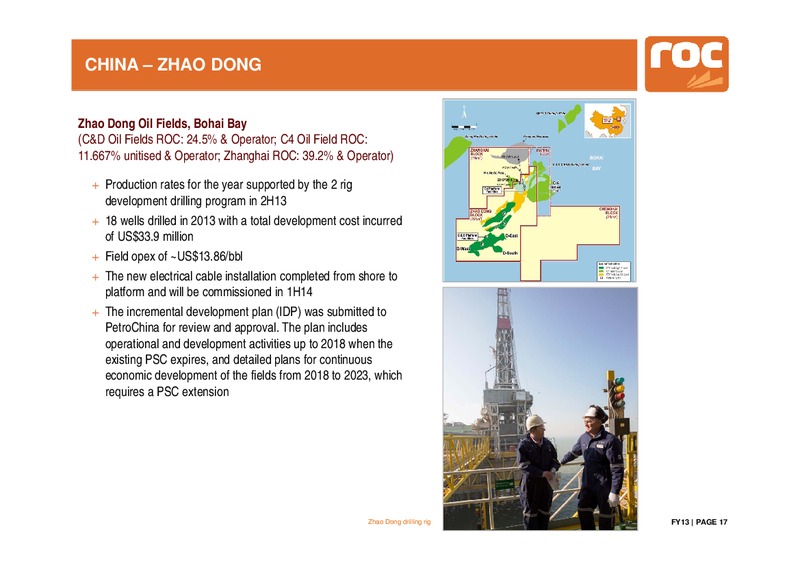 FY2013 Results – Roc Oil – slide 17
