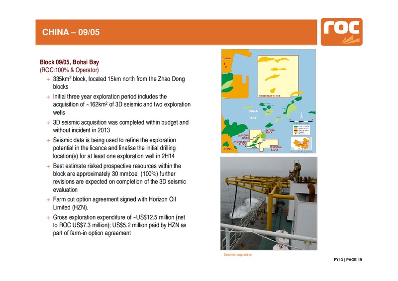 FY2013 Results – Roc Oil – slide 19