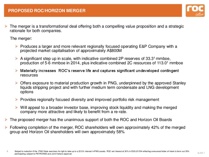 Company Update – Roc Oil – slide 6