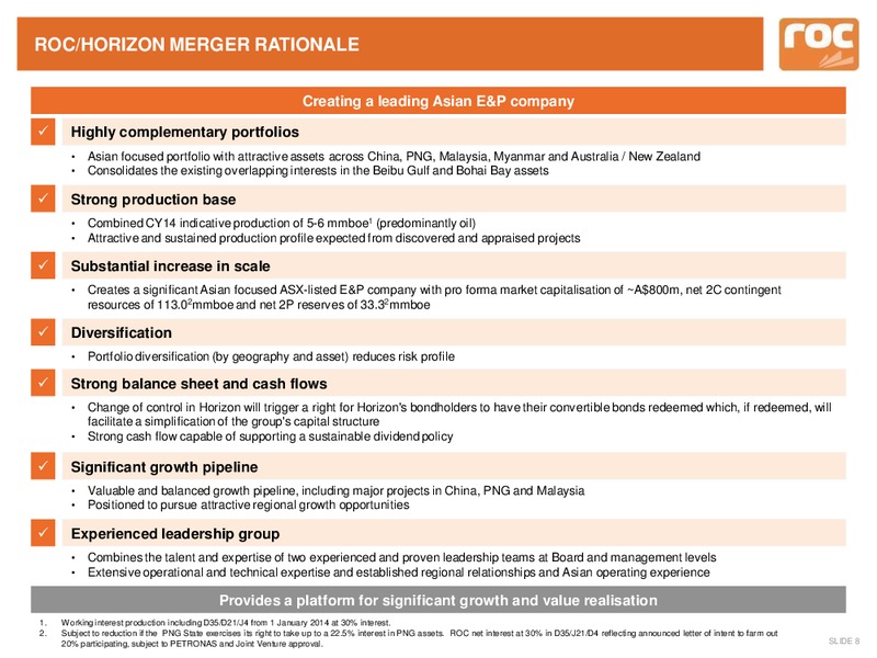Company Update – Roc Oil – slide 7