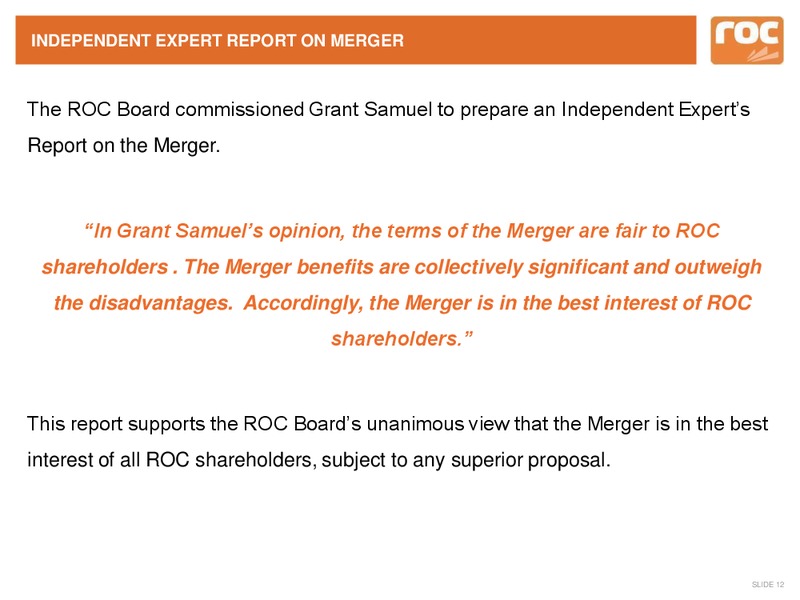 Company Update – Roc Oil – slide 11