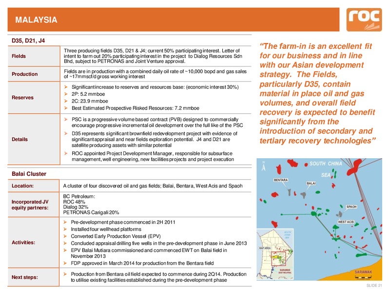 Company Update – Roc Oil – slide 18