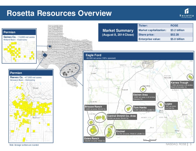 EnerComs Oil And Gas Conference – Rosetta Resources, Inc. – slide 2