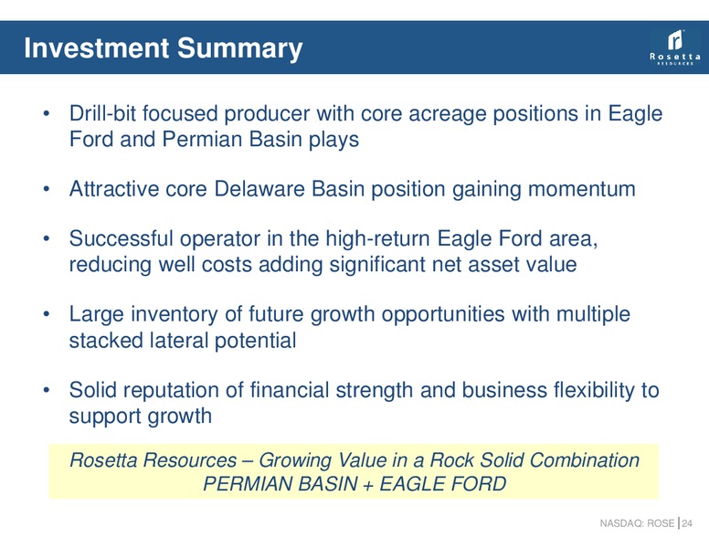 Johnson Rice & Company Energy Conference – Rosetta Resources, Inc. – slide 23