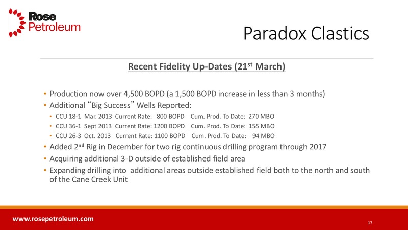 EnerCom's The London Oil & Gas Conference 6 – Rose Petroleum – slide 16