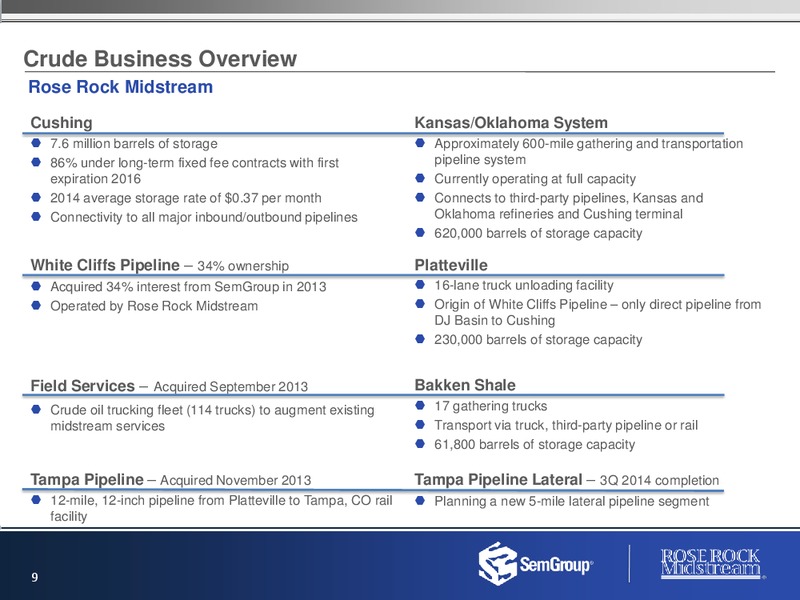 MAY 2014 INVESTOR PRESENTATION – Rose Rock Midstream, L.P. – slide 8