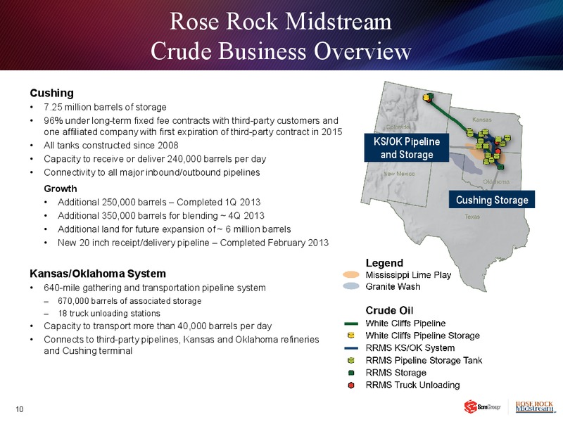INVESTOR PRESENTAITON – Rose Rock Midstream, L.P. – slide 9