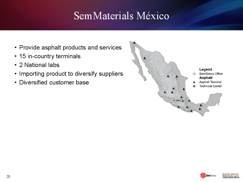 INVESTOR PRESENTAITON – Rose Rock Midstream, L.P. – slide 19