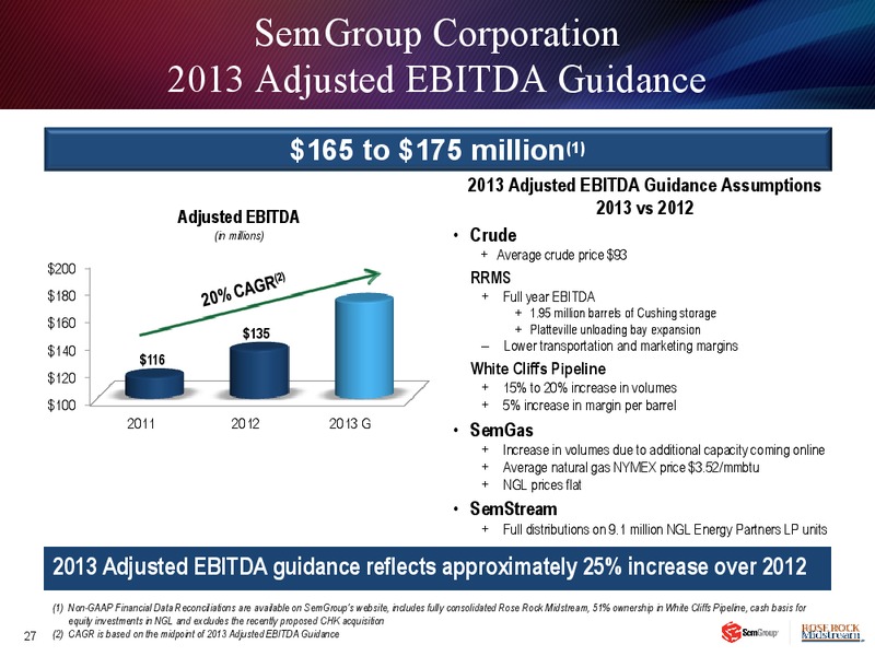 INVESTOR PRESENTAITON – Rose Rock Midstream, L.P. – slide 26