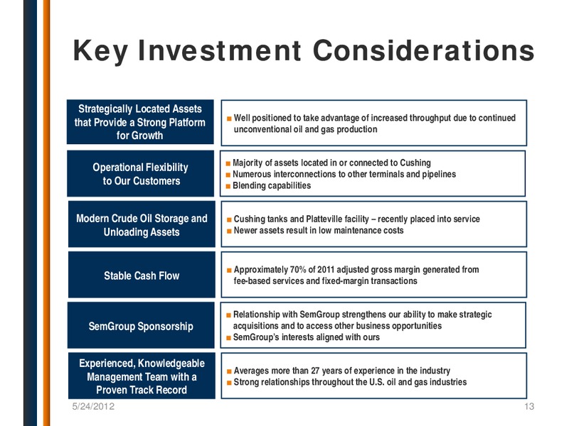 NAPTP MLP CONFERENCE – Rose Rock Midstream, L.P. – slide 12