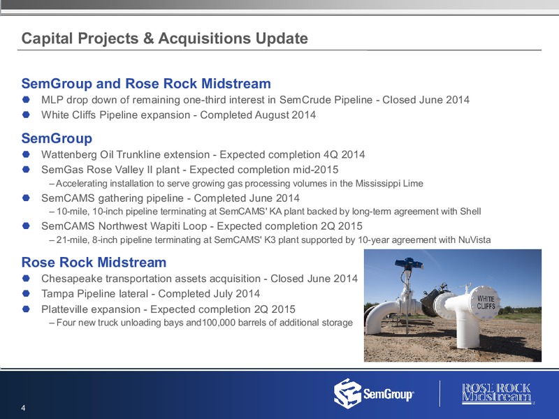 Q2 2014 Earnings Results – Rose Rock Midstream, L.P. – slide 3