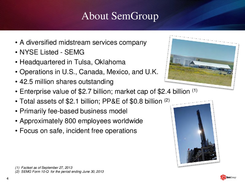 DEUTSCHE BANK LEVERAGED FINANCE CONFERENCE – Rose Rock Midstream, L.P. – slide 3