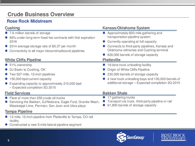 DECEMBER 2014 INVESTOR PRESENTATION – Rose Rock Midstream, L.P. – slide 8