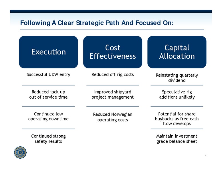INVESTOR PRESENTATION – Rowan Companies plc – slide 3