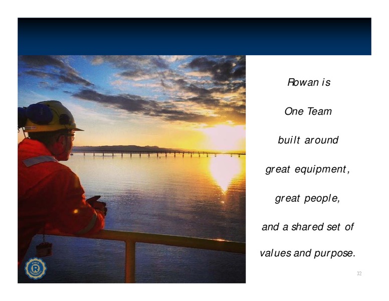 INVESTOR PRESENTATION – Rowan Companies plc – slide 31