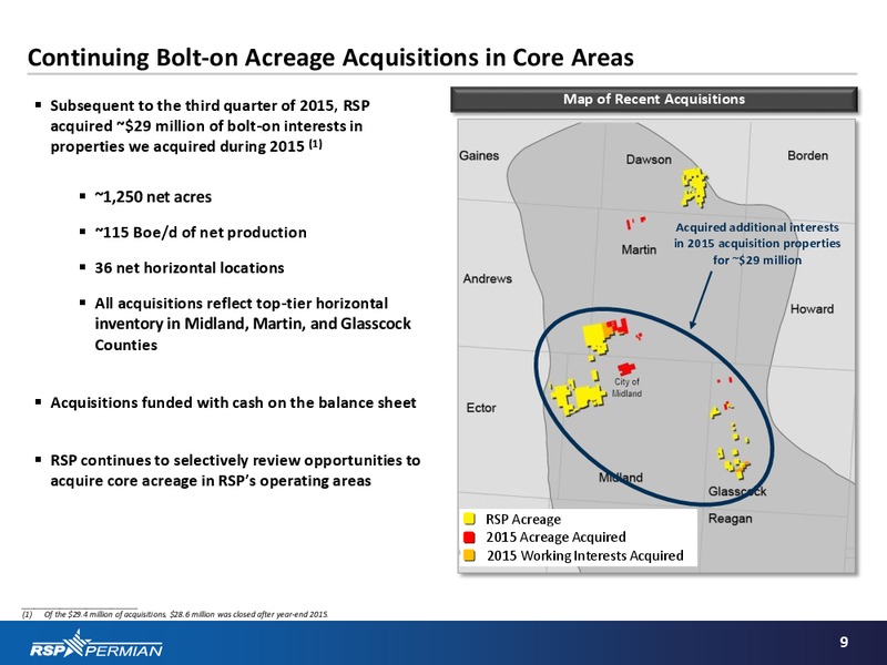 Q4 2015 Investor Presentation – RSP Permian Inc. – slide 8