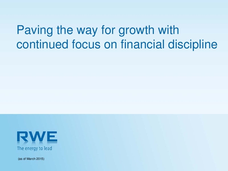 Investor Presentation – RWE DEA – slide 1