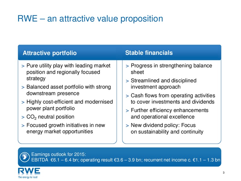 Investor Presentation – RWE DEA – slide 2