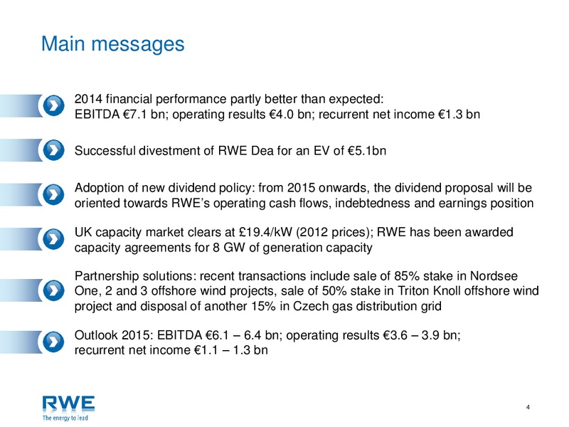 Investor Presentation – RWE DEA – slide 3