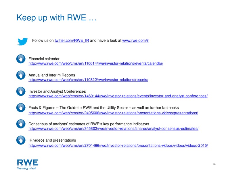 Investor Presentation – RWE DEA – slide 33