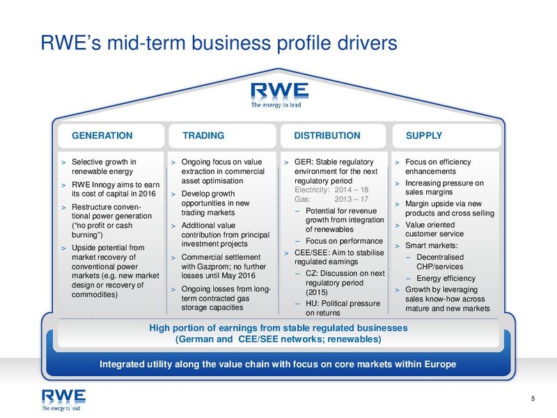 Investor Presentation – RWE DEA – slide 5