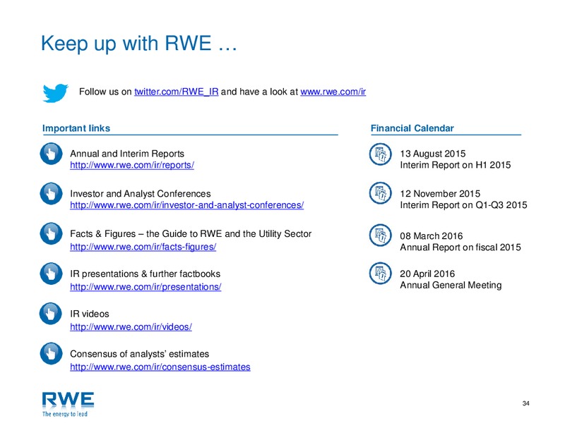 JULY 2015 INVESTOR PRESENTATION – RWE DEA – slide 33