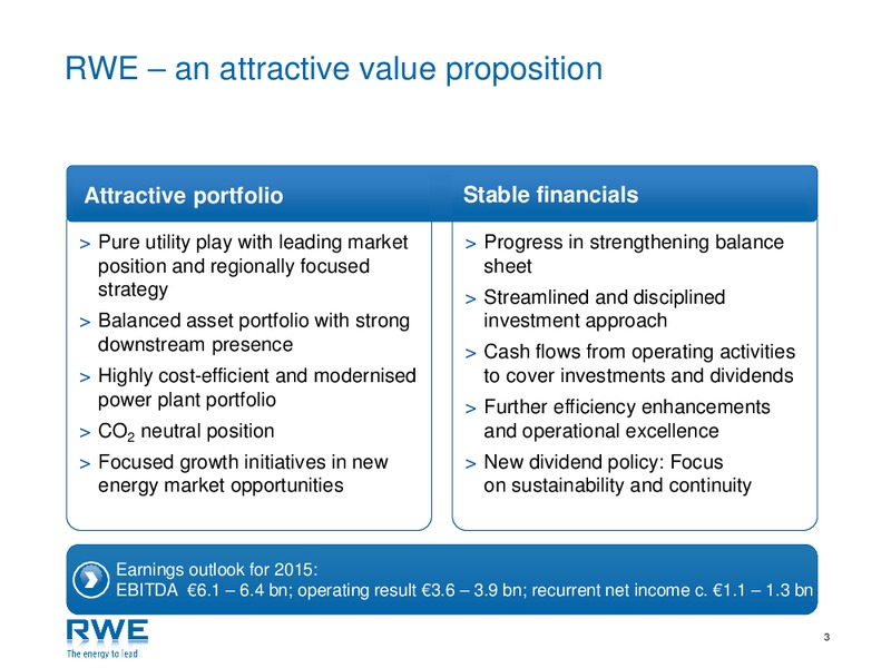 JULY 2015 INVESTOR PRESENTATION – RWE DEA – slide 2