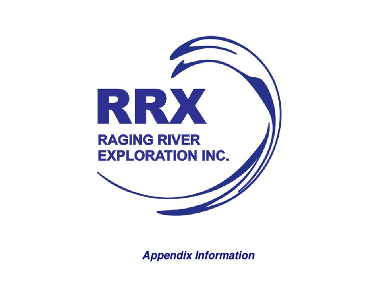 January 2018 Corporate Presentation – Raging River Exploration Inc. – slide 26