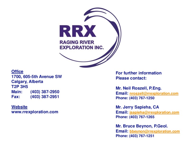 June 2017 Corporate Presentation – Raging River Exploration Inc. – slide 17
