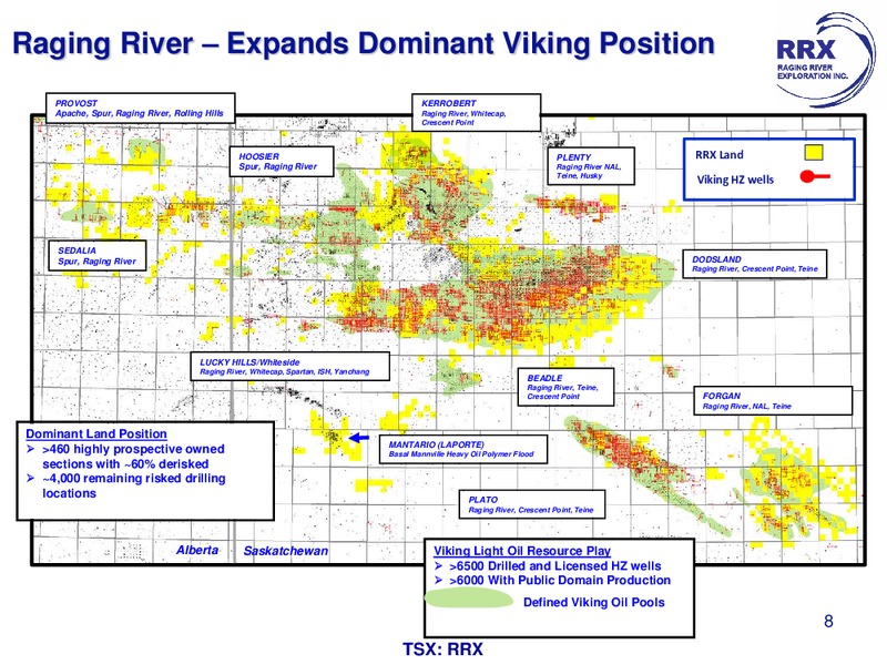 December 2016 Corporate Presentation – Raging River Exploration Inc. – slide 8