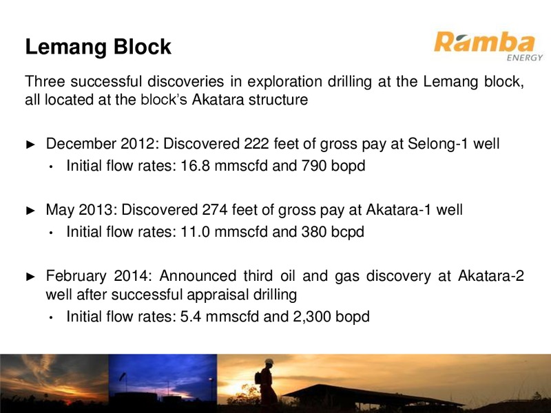 April 2014 Annual General Shareholders Meeting – Ramba Energy Limited – slide 32