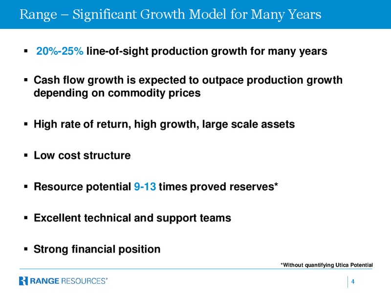 BMO Capital Markets 11th Annual Unconventional Resource Conference – Range Resources Corp – slide 3