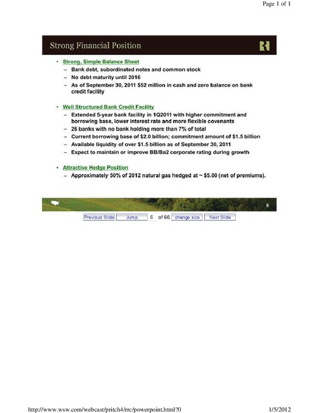 Pritchard Capital Partners 9th Annual Energize Conference – Range Resources Corp – slide 6