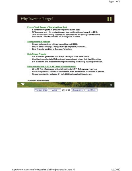 Pritchard Capital Partners 9th Annual Energize Conference – Range Resources Corp – slide 26