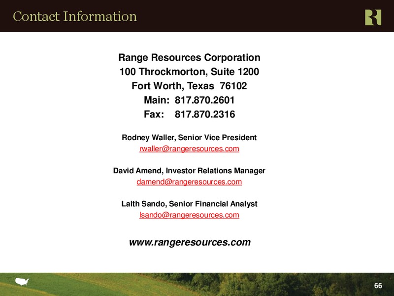 BMO Capital Markets 9th Annual Unconventional Resource Conference – Range Resources Corp – slide 65