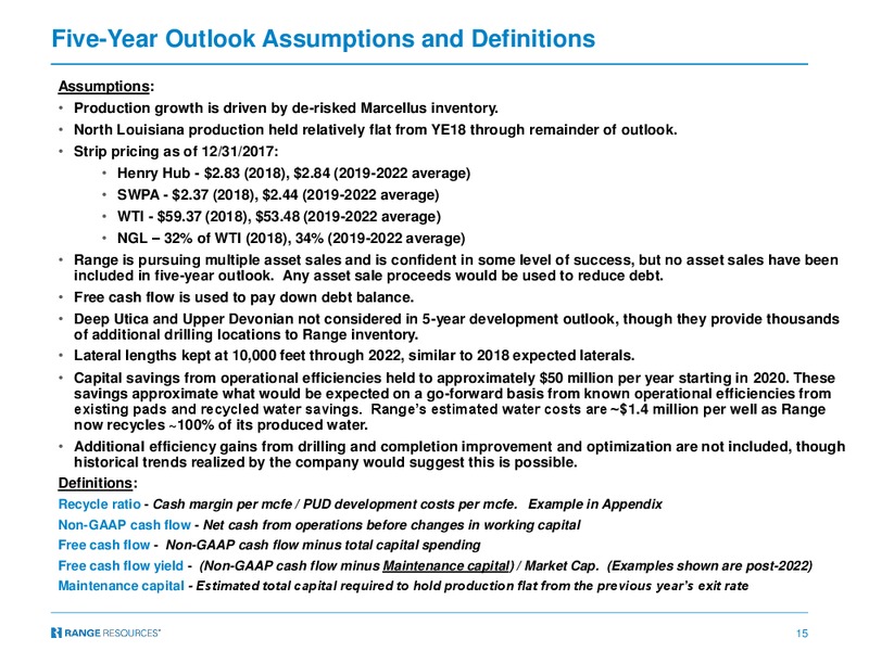 January 2018 Corporate Presentation – Range Resources Corp – slide 14