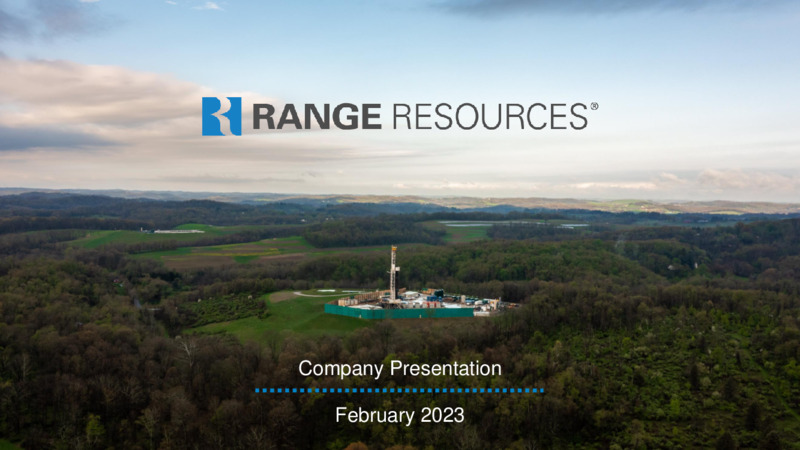 4Q 2022 Earnings Presentation – Range Resources Corp – slide 1