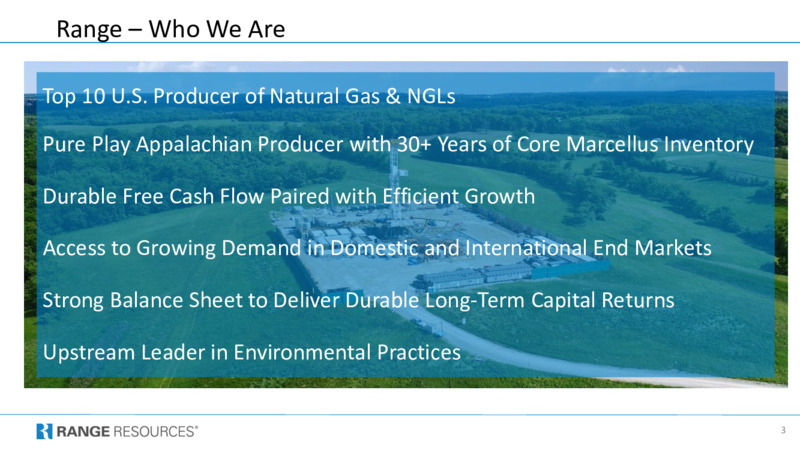 Company Presentation – Range Resources Corp – slide 2