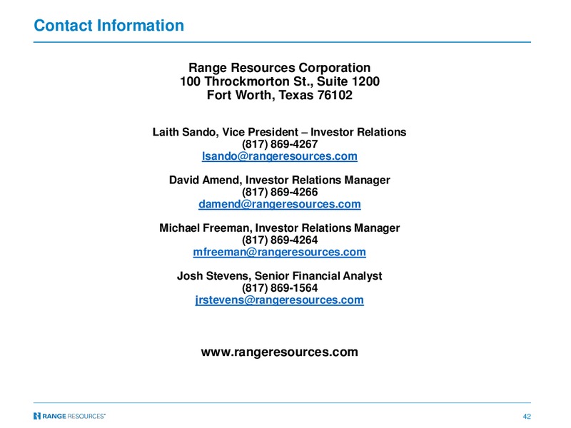 Guggenheim Gas Leaders – Range Resources Corp – slide 41