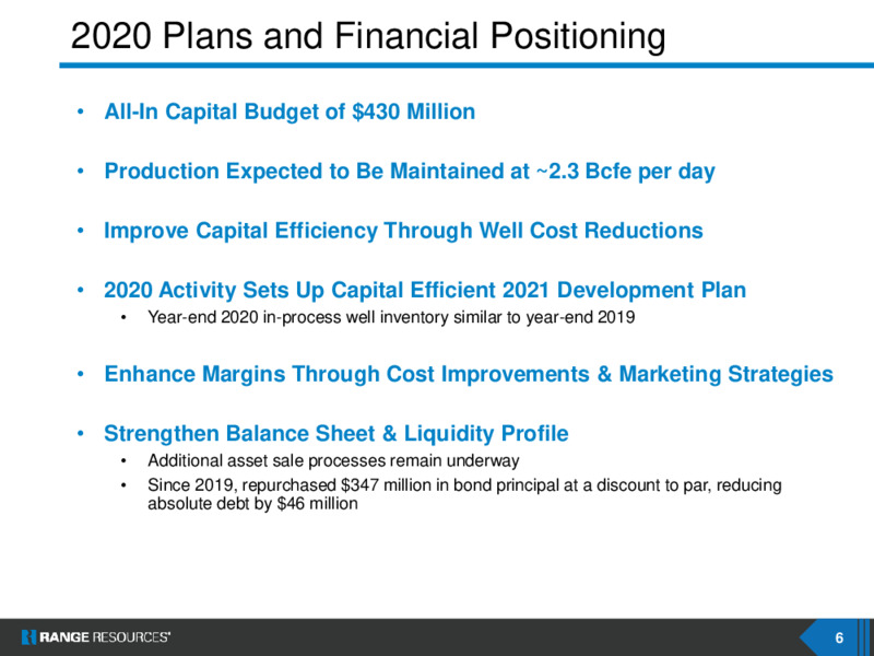 1Q 2020 Earnings Results – Range Resources Corp – slide 5