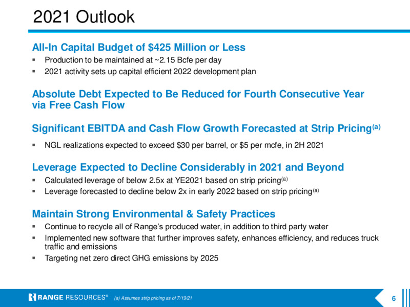 July 2021 Company Presentation – Range Resources Corp – slide 5