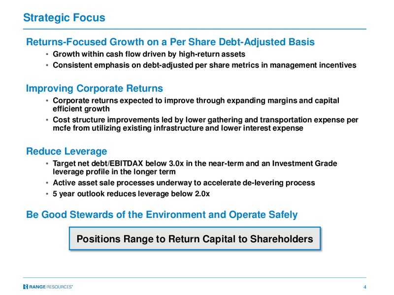 October 2018 Company Update – Range Resources Corp – slide 3